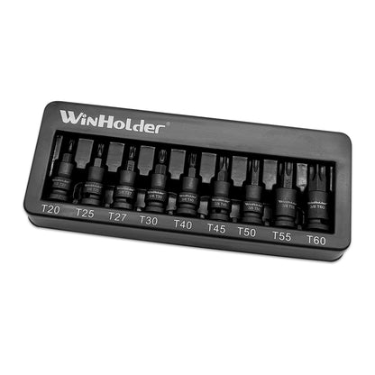 IMPACT TORX BIT Sockets Set 3/8" Dr T20 To T60