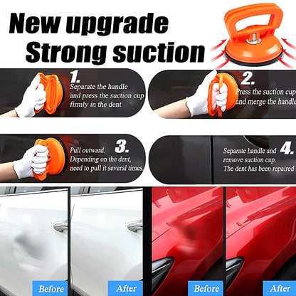 3X Dent Puller Car Body Panel Suction Cup Set Repair Removal Tool Kit UP TO 70kg