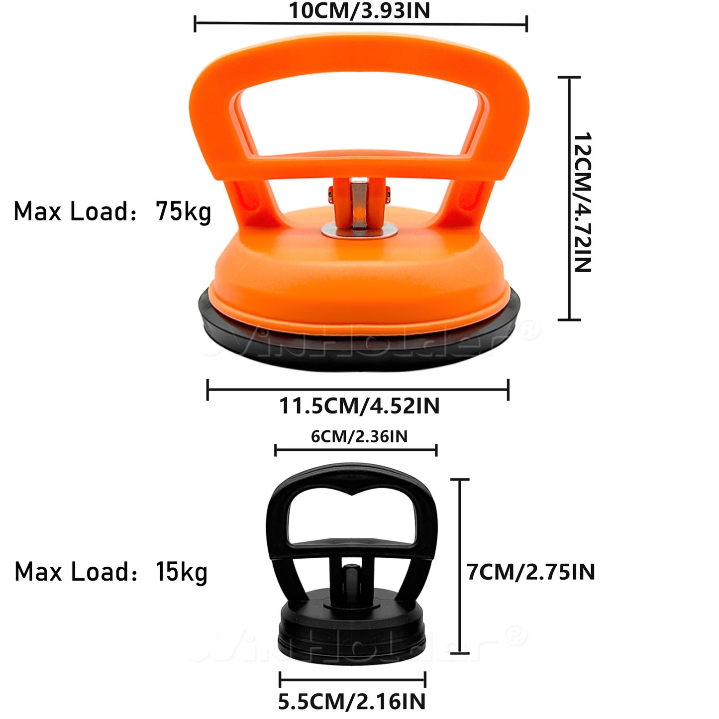 3X Dent Puller Car Body Panel Suction Cup Set Repair Removal Tool Kit UP TO 70kg