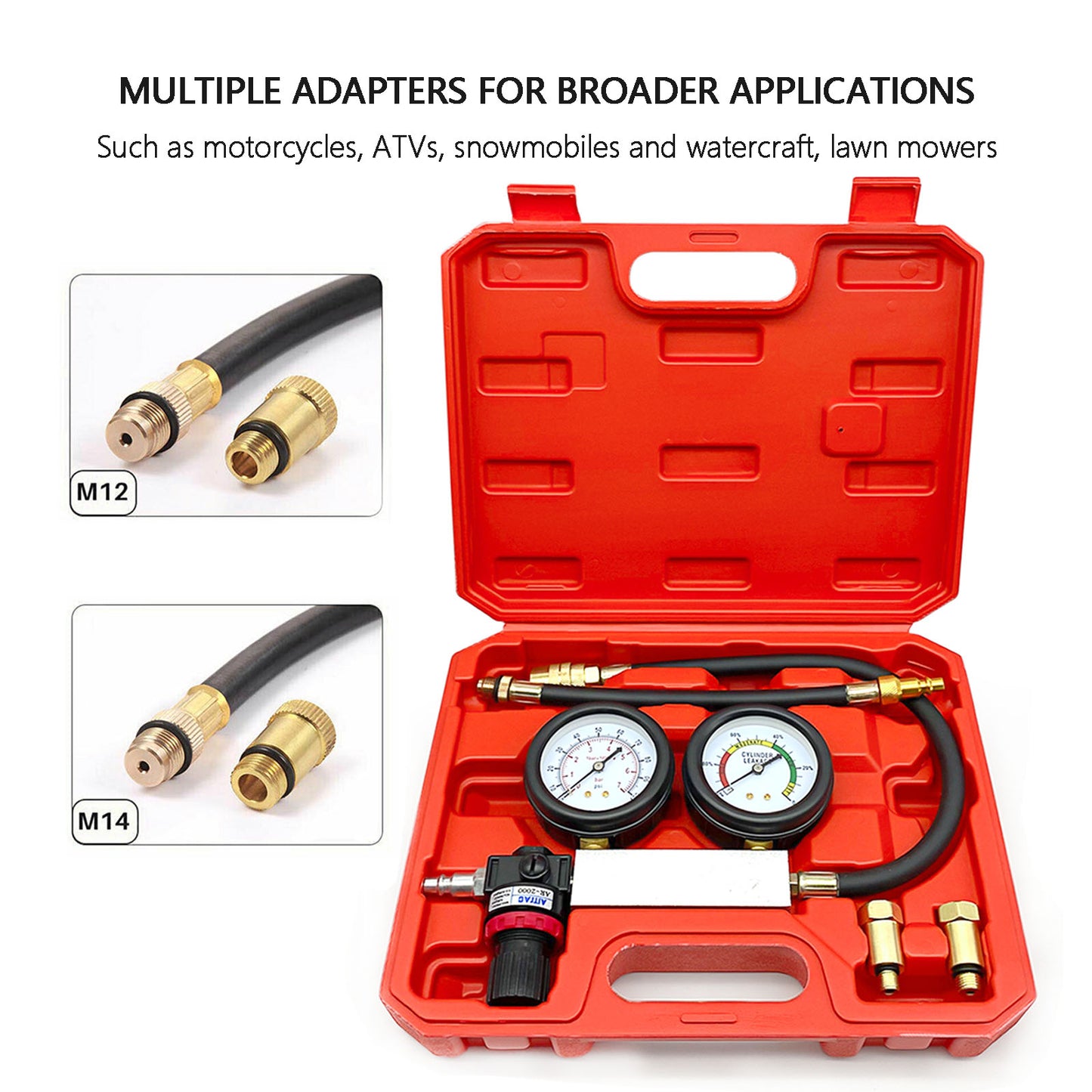 Petrol Engine Cylinder Leak Down Tester Compression Leakage Detector