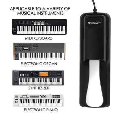 Universal Piano-style Sustain Foot Pedal