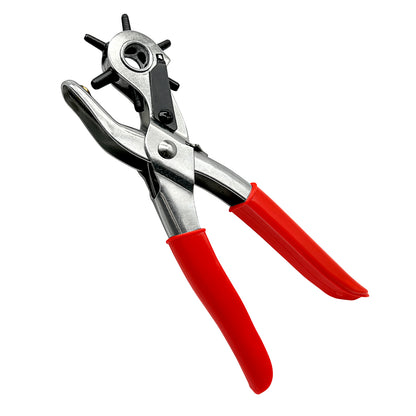 6 Sizes Revolving Belt Hole Punch Rivet Plier DIY 6 Hole Eyelet Leather Punch