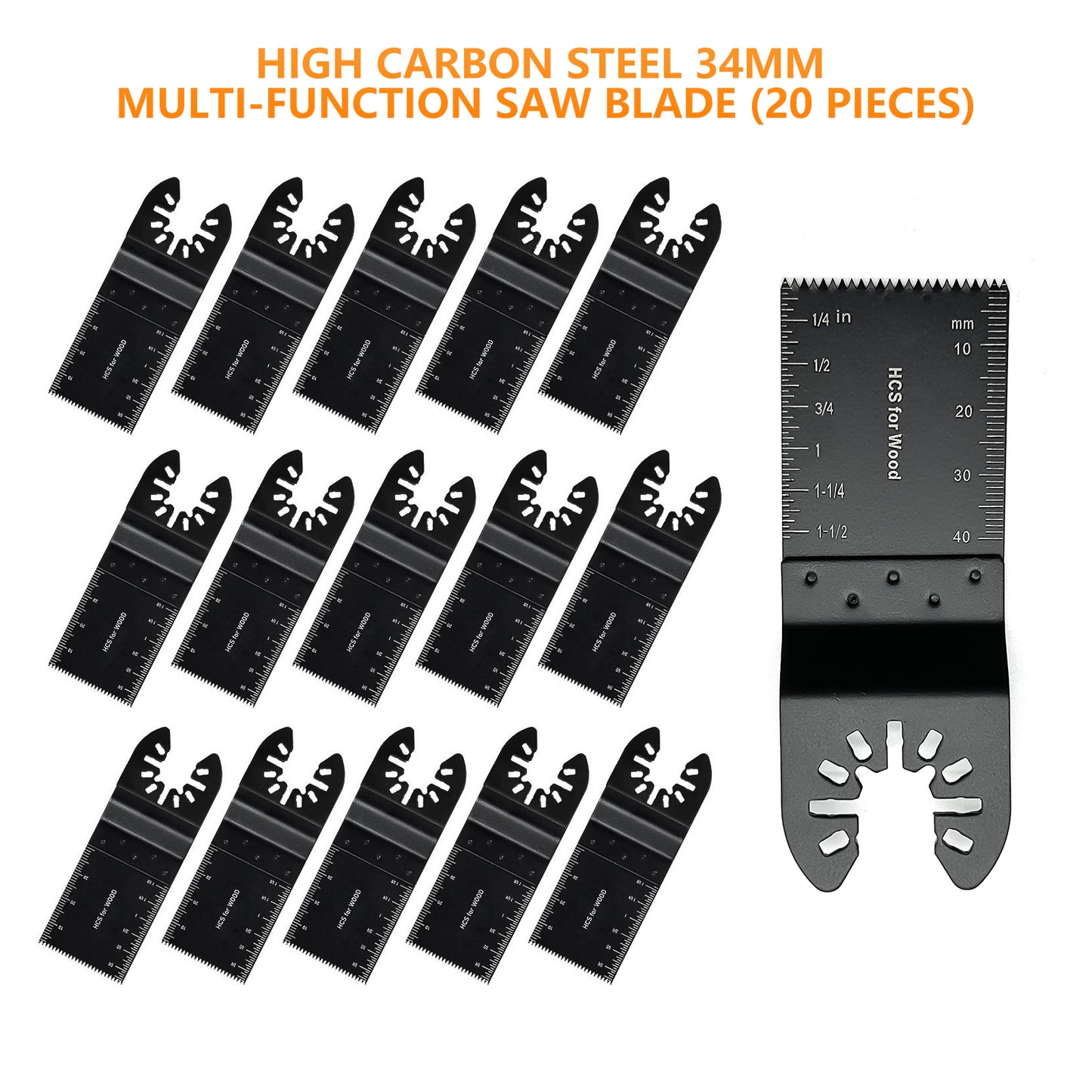 20PCS Oscillating Saw Blades Set Carbide Multi Tool Blade Wood Metal Cutter