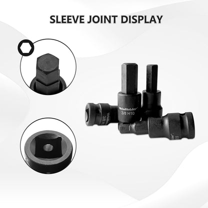 IMPACT HEX BIT Sockets Set 3/8" H2 To H10