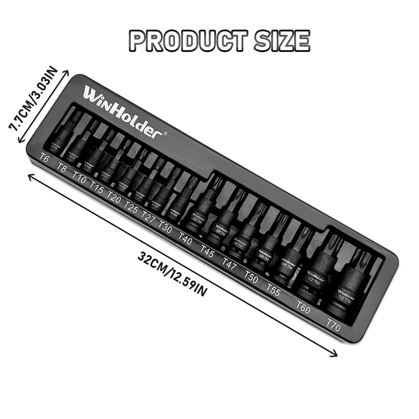 15pc Impact Torx Bit Socket Set Dr 1/4,3/8,1/2"