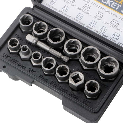 3/8" Locking Wheel Nut Remover Set