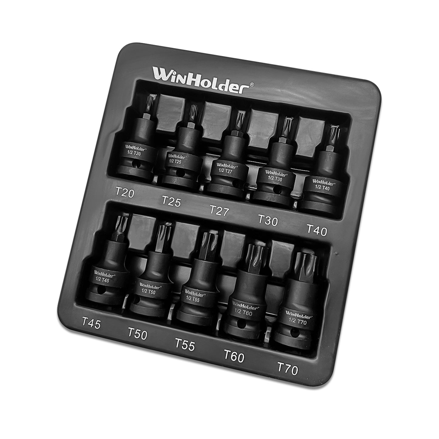 IMPACT TORX BIT Sockets Set 1/2" Dr T20 To T70