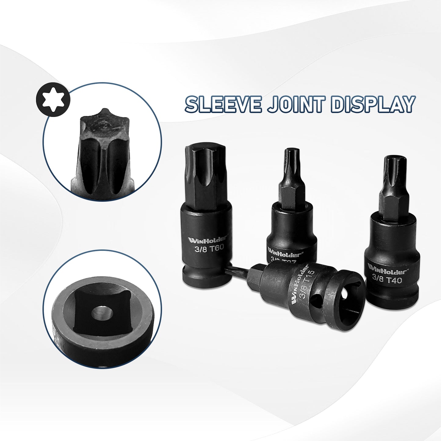 11PC 3/8" DR Impact Tamper Star Torx Bit Sockets
