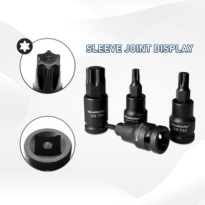 11PC 3/8" DR Impact Tamper Star Torx Bit Sockets