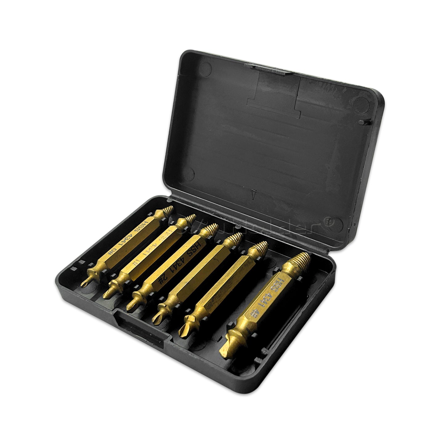6PCS Broken Screw Extractor Remover Set Damaged Bolt Easy Out Stripped Drill Bit