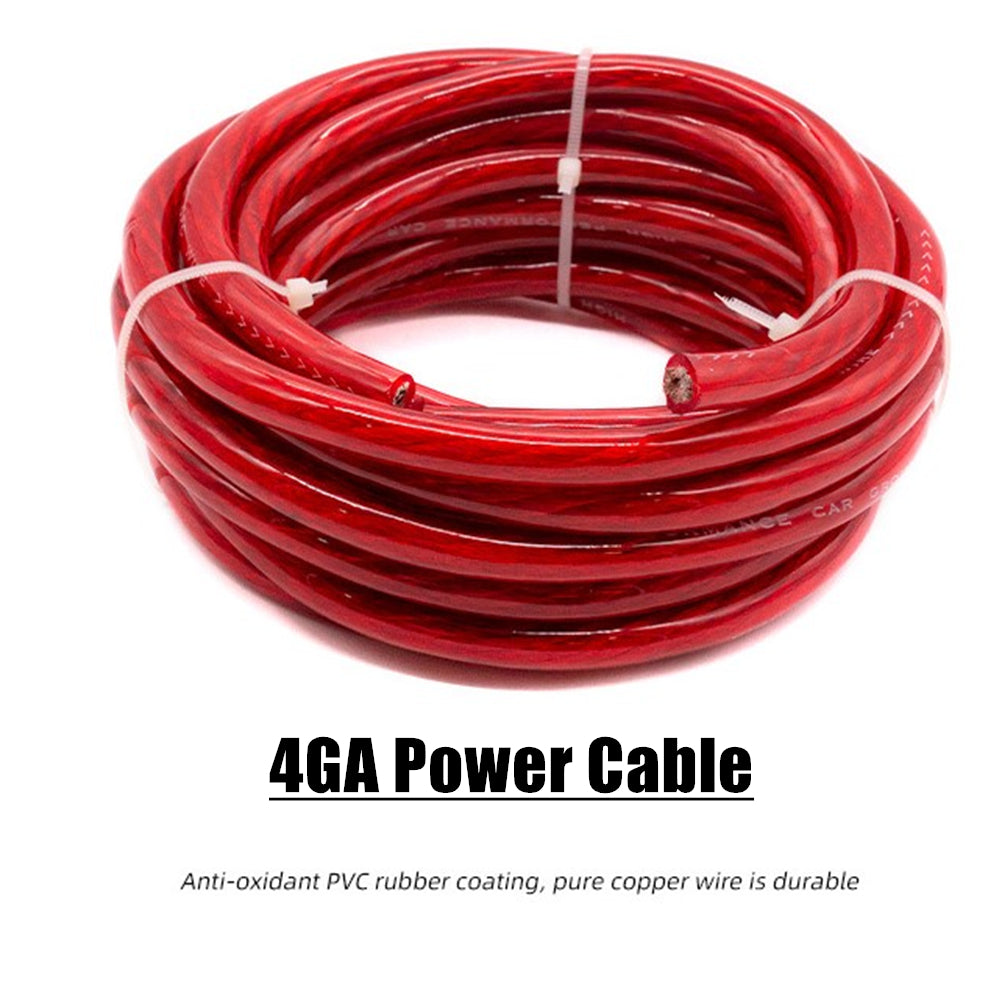 4 GAUGE AMPLIFIER INSTALL KIT COMPLETE AMP WIRING CABLES