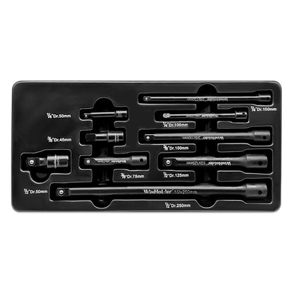 9pc 1/4" 3/8" 1/2" Impact Extension Bar Set