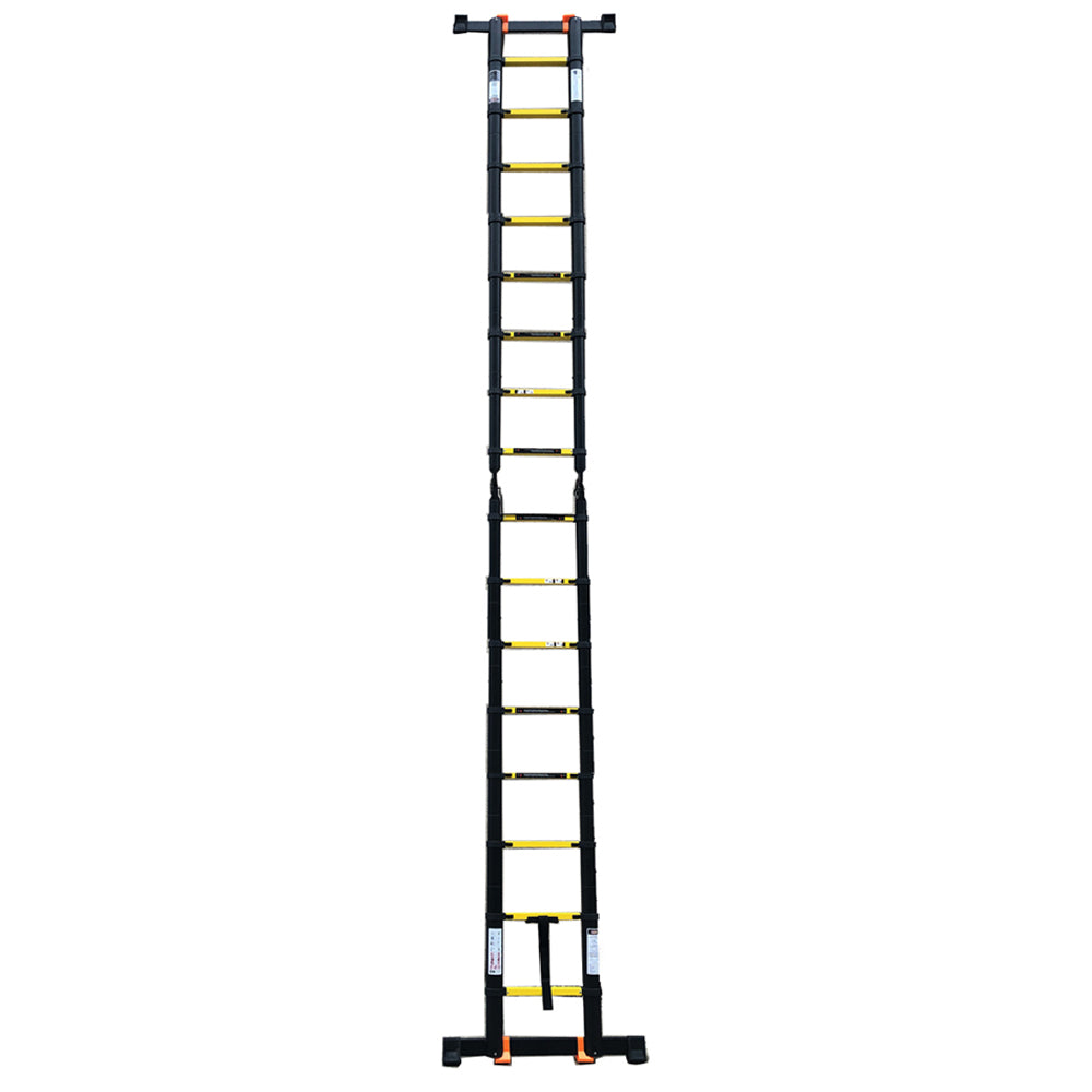 3.3M+3.3M Multi-Purpose Telescopic Ladder（Black With Yellow）