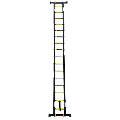 3.3M+3.3M Multi-Purpose Telescopic Ladder（Black With Yellow）