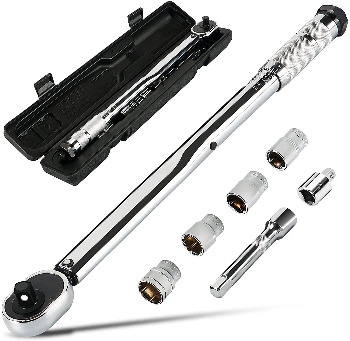 8PCS 1/2 " Ratcheting Torque Wrench