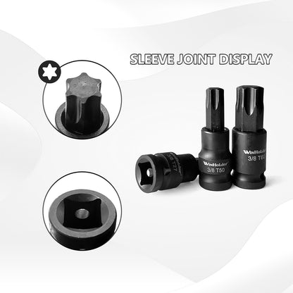IMPACT TORX BIT Sockets Set 3/8" Dr T20 To T60