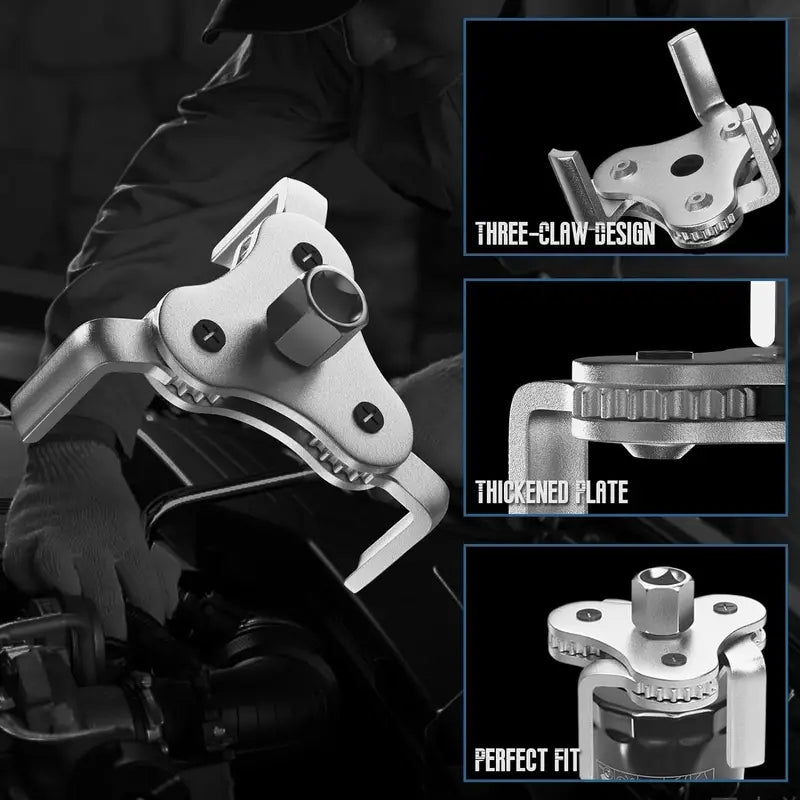 Oil Filter Wrench Set 2 Way 3 Leg Oil & Fuel Filter Wrench/Removal Tools