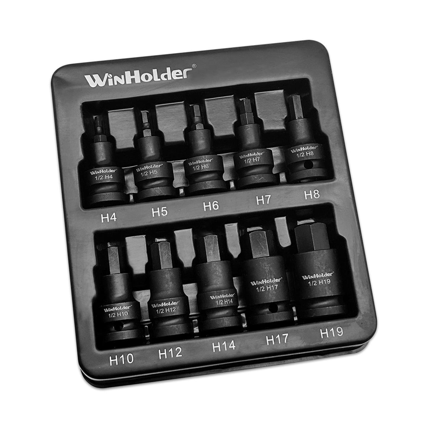 10pc IMPACT HEX BIT ALLEN Socket Set 1/2" Drive H4 - H19
