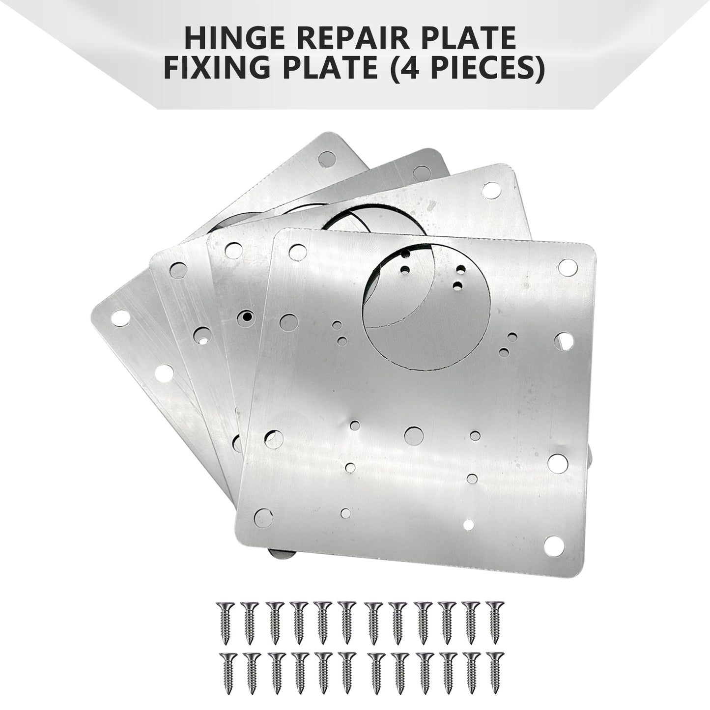 Kitchen Cupboard Door Hinge Repair Kit Plate and Fixing Screws Cabinet Hinges