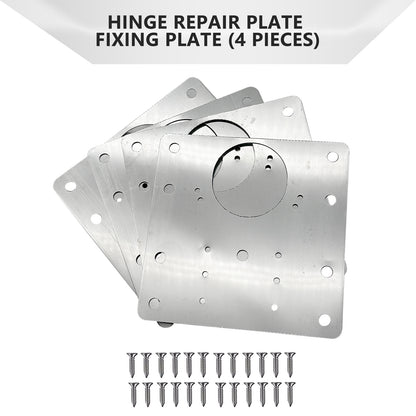 Kitchen Cupboard Door Hinge Repair Kit Plate and Fixing Screws Cabinet Hinges