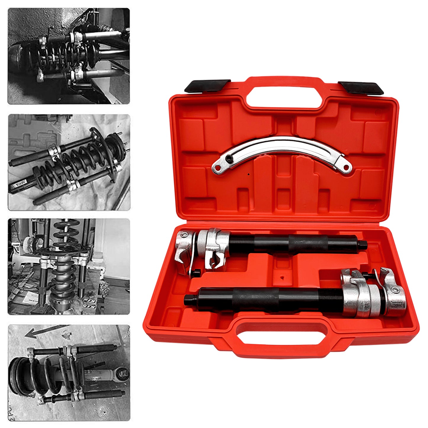 Heavy Duty Coil Spring Compressor Hook Strut Clamp Suspension Car Auto Tool