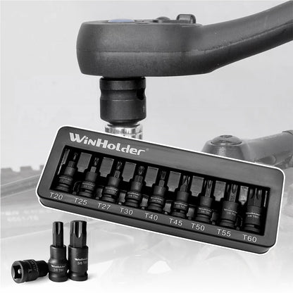 IMPACT TORX BIT Sockets Set 3/8" Dr T20 To T60