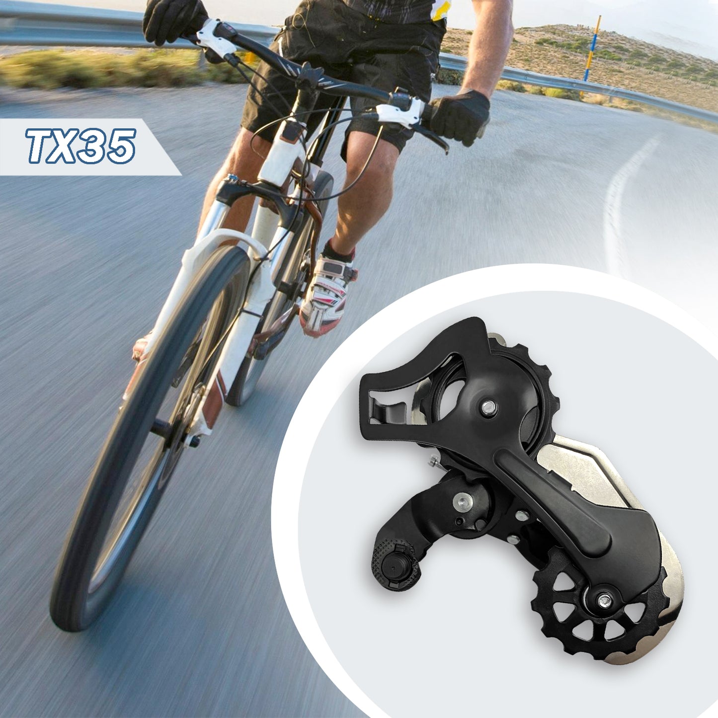 For Shimano Tourney RD TX35 7/8 Speed Direct Mount MTB Rear Mech Derailleur Bike