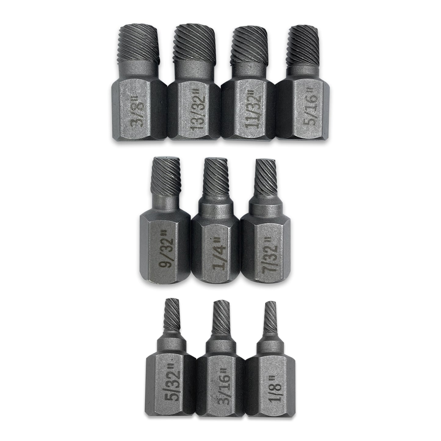 10pcs Screw Extractor Drill Bits Broken Damaged Bolt Stud Remover Set