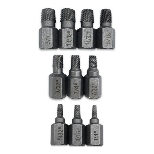 10pcs Screw Extractor Drill Bits Broken Damaged Bolt Stud Remover Set