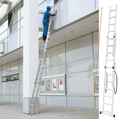 3 Section Extension Ladder (Silver）