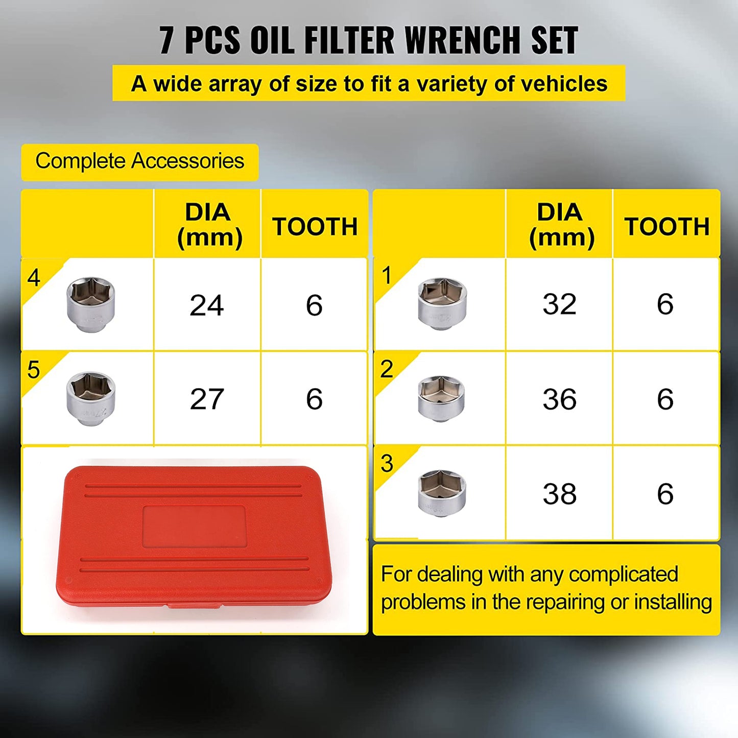 Oil Filter Socket Set