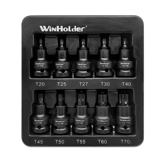 IMPACT TORX BIT Sockets Set 1/2" Dr T20 To T70
