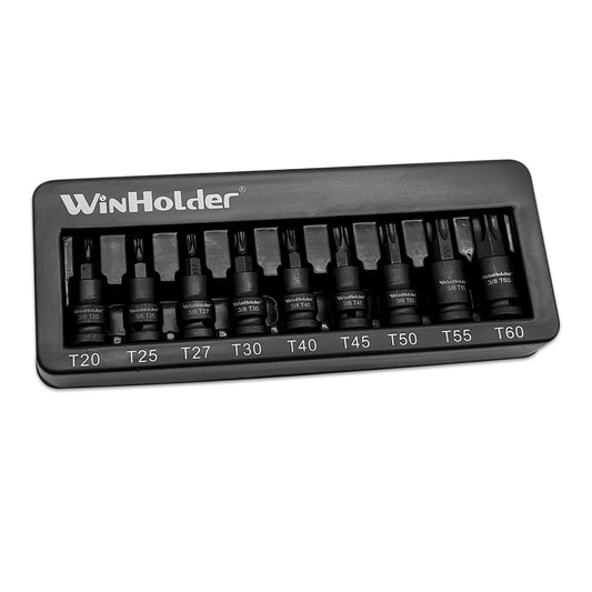 IMPACT TORX BIT Sockets Set 3/8" Dr T20 To T60