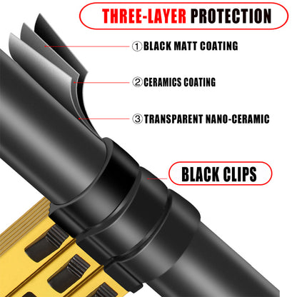 3.3M+3.3M Multi-Purpose Telescopic Ladder（Black With Yellow）