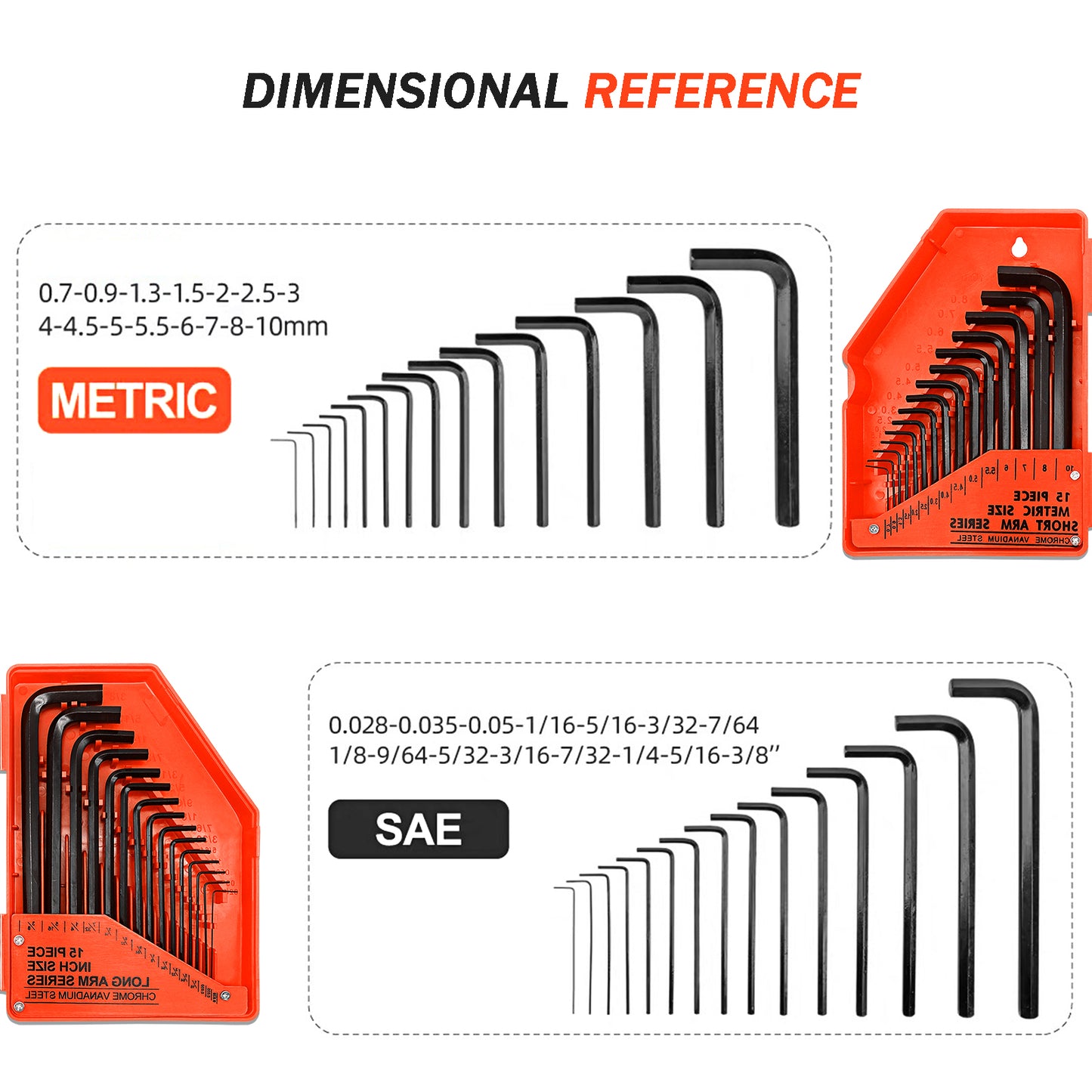 30PCS HEX KEY ALLEN ALLAN KEY SET KIT