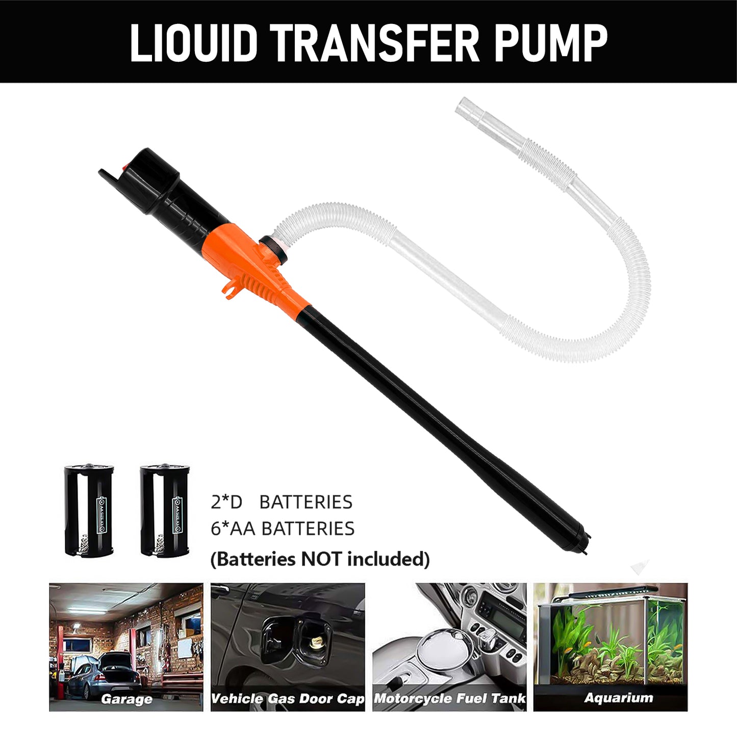 Battery Operated Electric Siphon Fuel Oil Water Petrol Liquid Transfer Pump