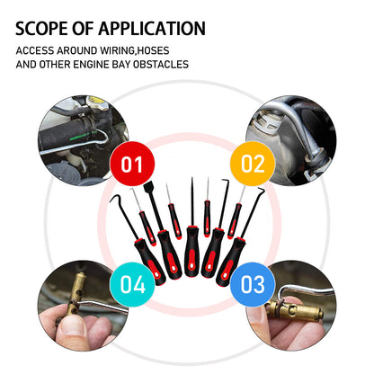 Scraper Hook And Pick Tool Set O Ring Seal Gasket Removal Set & Mini Hook & Pick