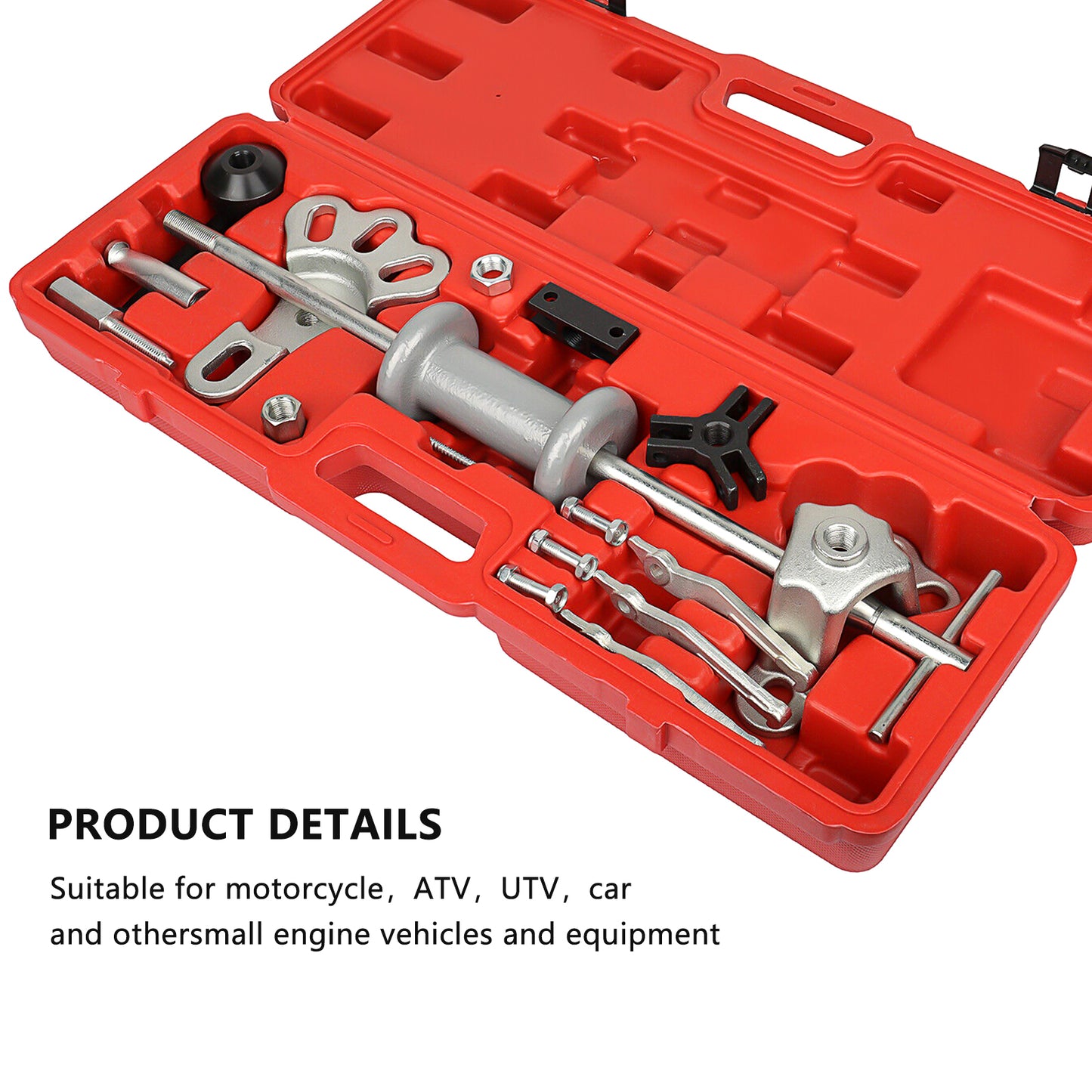 Slide Hammer Dent Puller Tool Kit Wrench Adapter Axle Bearing Hub Auto Set