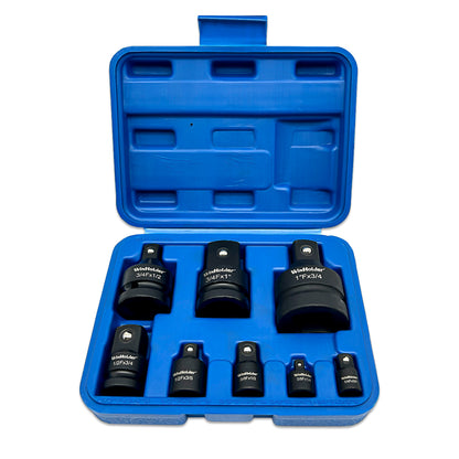 8PCS Impact Socket Adapter and Reducer Set, 1/4" 3/8" 1/2" 3/4" Impact Adapter Set Mechanic tools with Storage Case