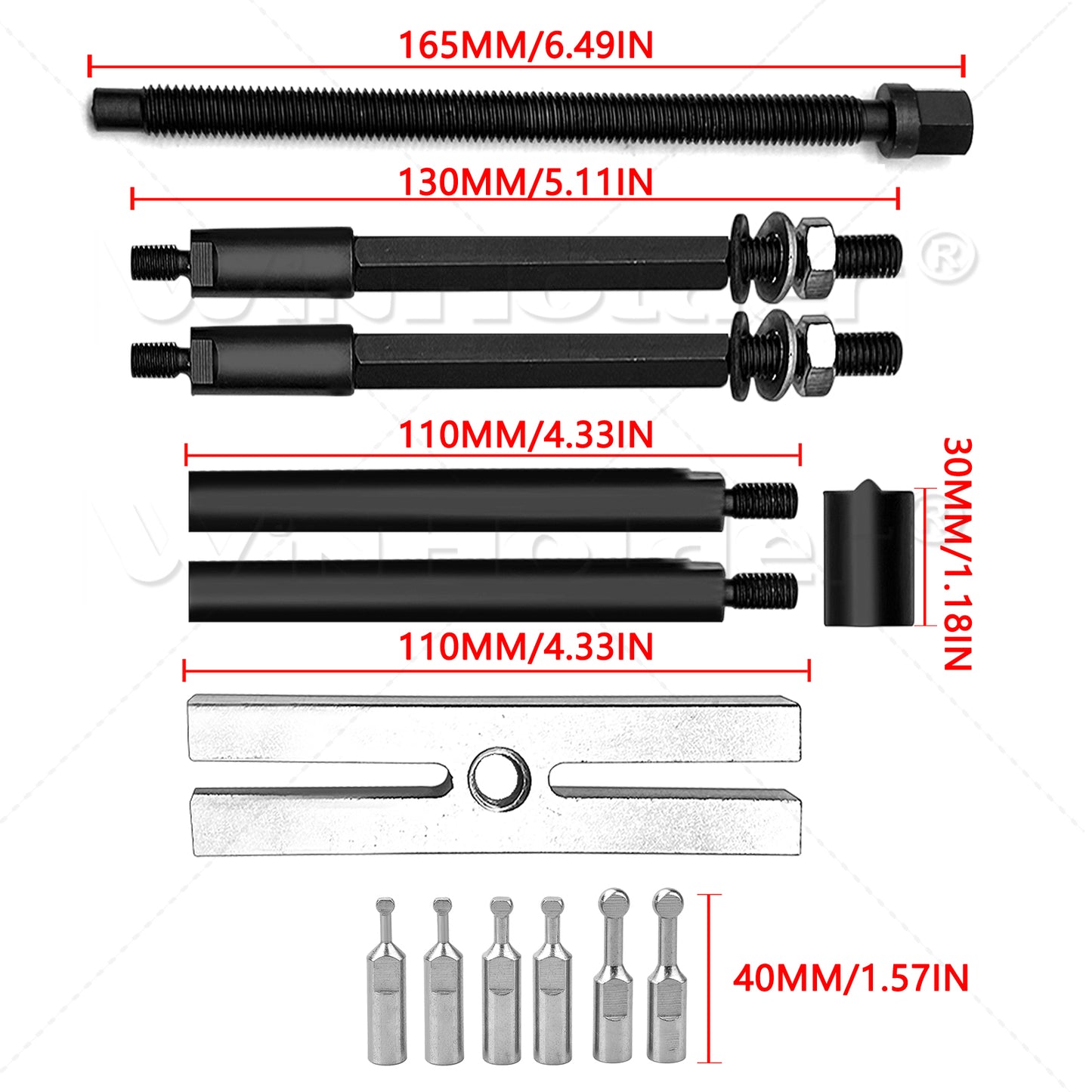 13Pcs Embedded Bearing Removal Set Small Insert Bearing Puller Kit Professional Disassembly Tool