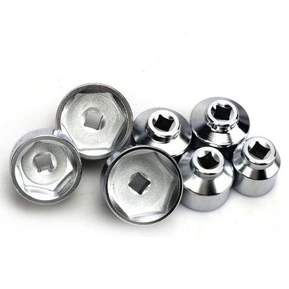 7 Pcs Oil Filter Socket Set Wrench Tool 24mm 27mm 29mm 30mm 32mm 36mm