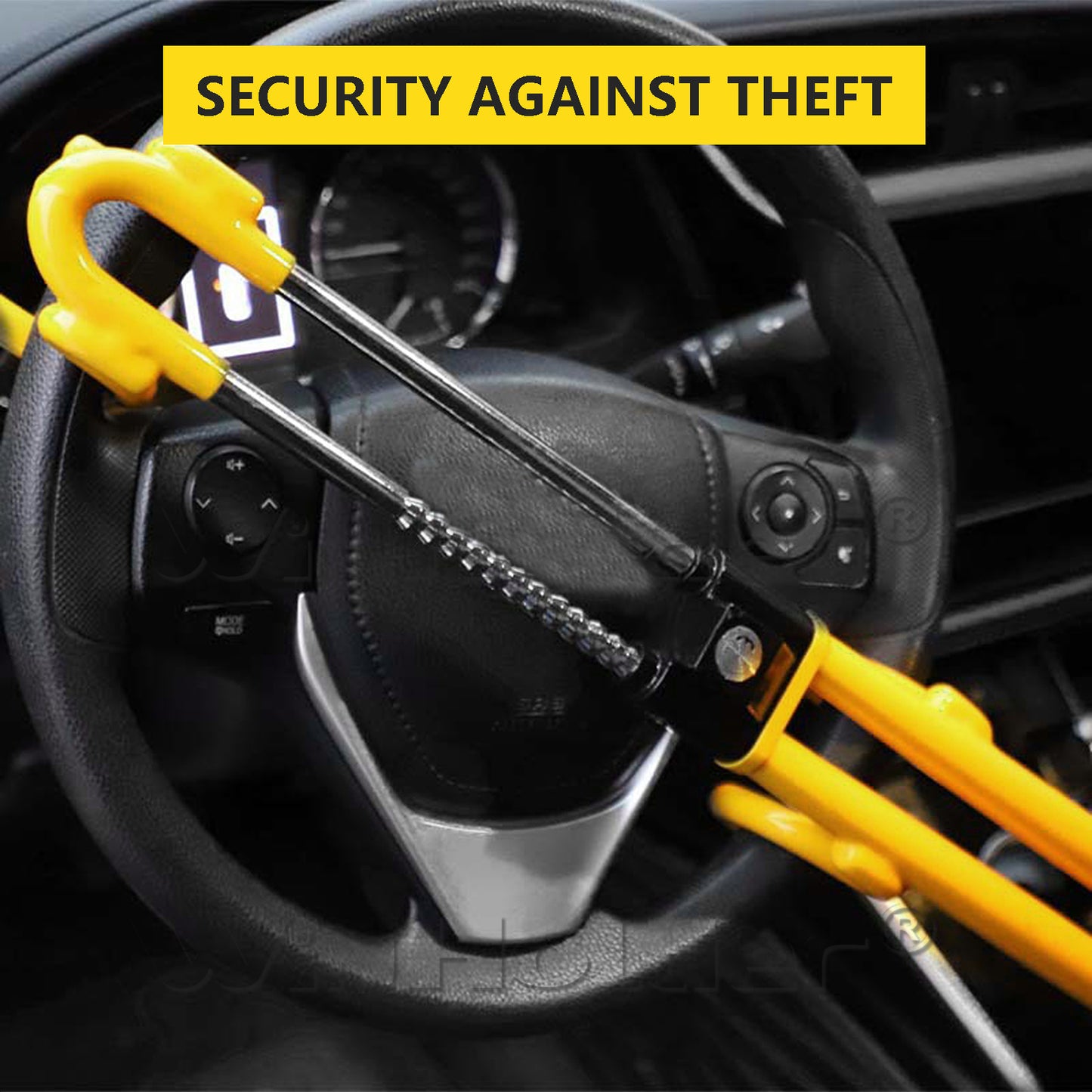 Twin Hooks Steering Wheel Lock