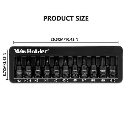 IMPACT HEX BIT Sockets Set 3/8" H2 To H10