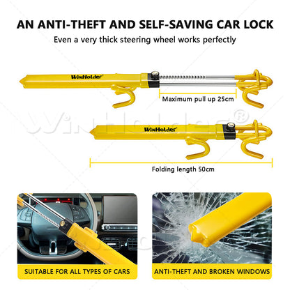 Twin Hooks Steering Wheel Lock