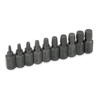 10pcs Screw Extractor Drill Bits Broken Damaged Bolt Stud Remover Set