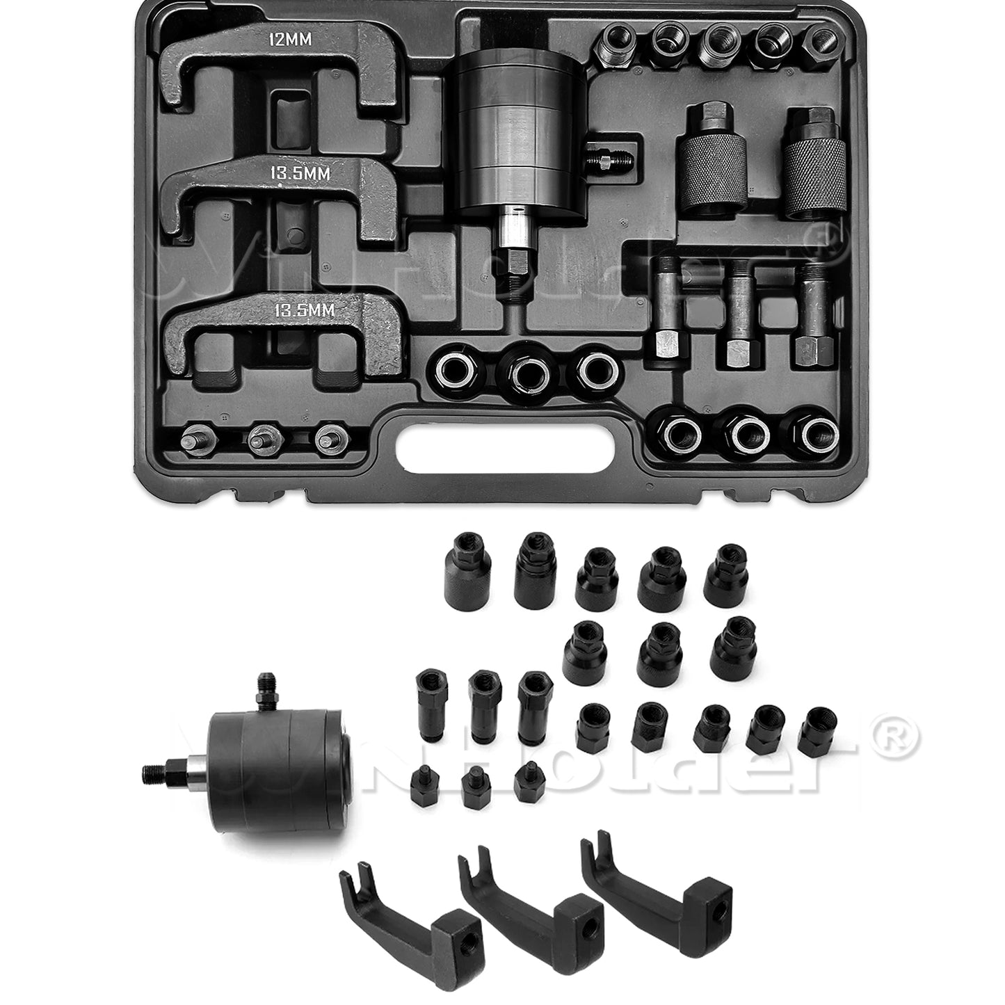 24 in 1 Upgraded Pneumatic Injector Puller Set Diesel Injector Extractor Tool