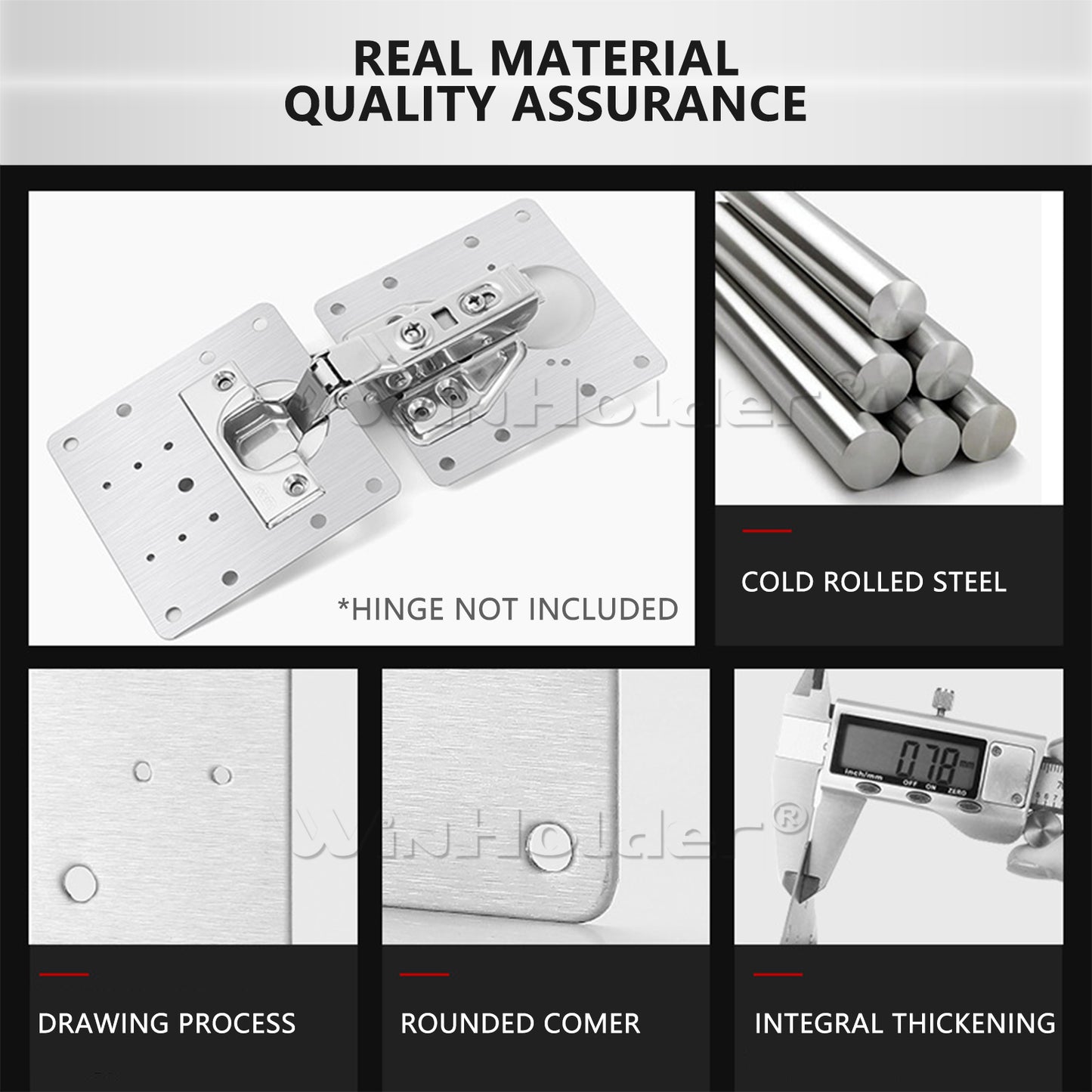 Kitchen Cupboard Door Hinge Repair Kit Plate and Fixing Screws Cabinet Hinges