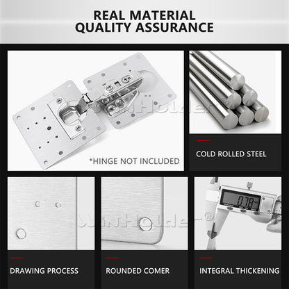 Kitchen Cupboard Door Hinge Repair Kit Plate and Fixing Screws Cabinet Hinges