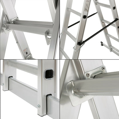 3 in 1-scaffolding step ladder or laying ladder with 2X Ruedas Wheel