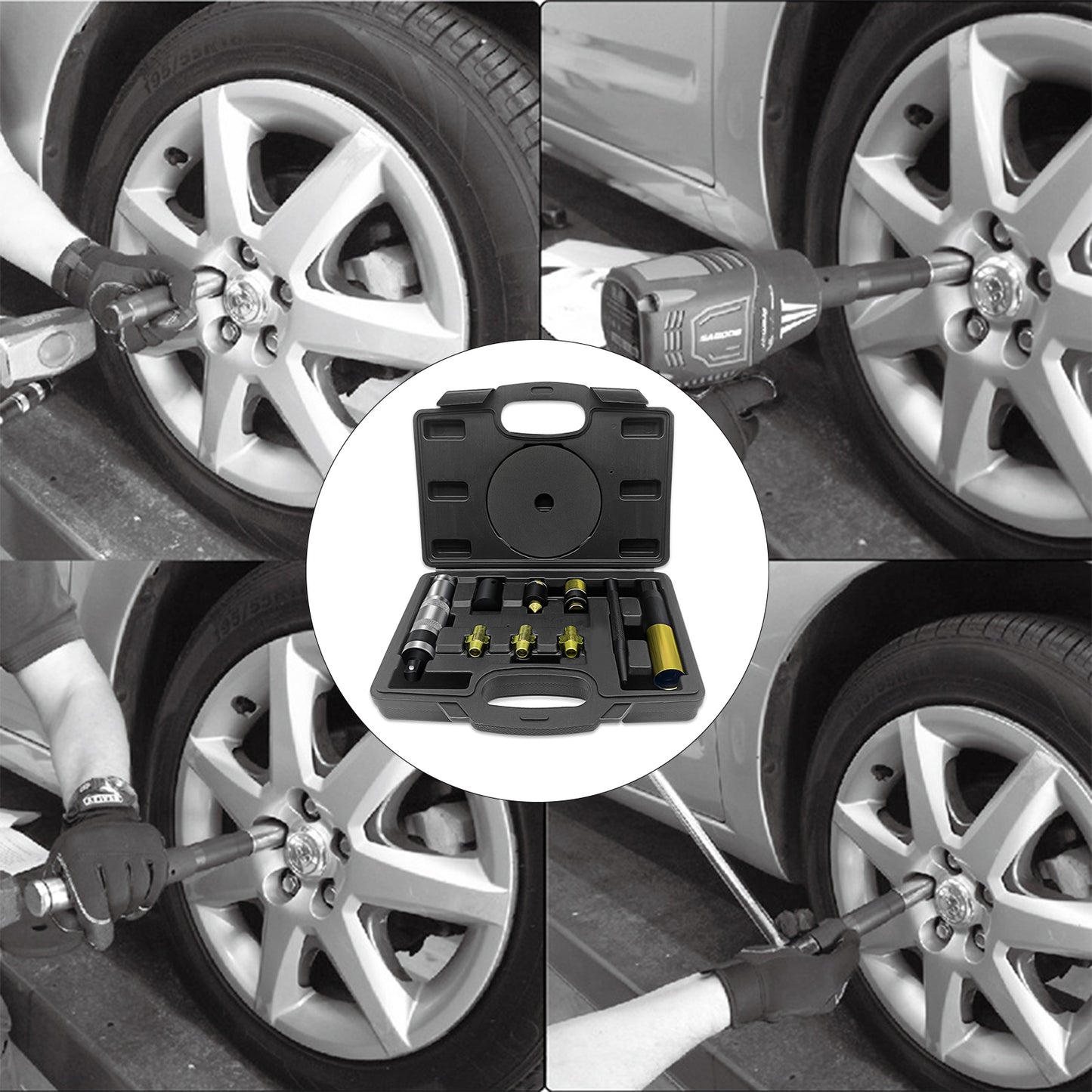 Locking Wheel Nut Removal Set universal Remover Tool Kit